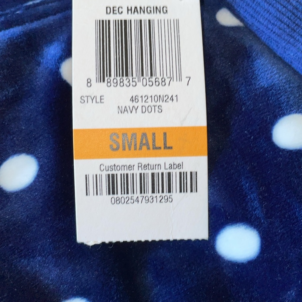 NWT JENNI Women’s size Small Polka Dot Navy Hoodie - Picture 8 of 8